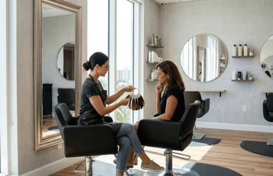 Discover your perfect brunette hair shade in Naples, FL